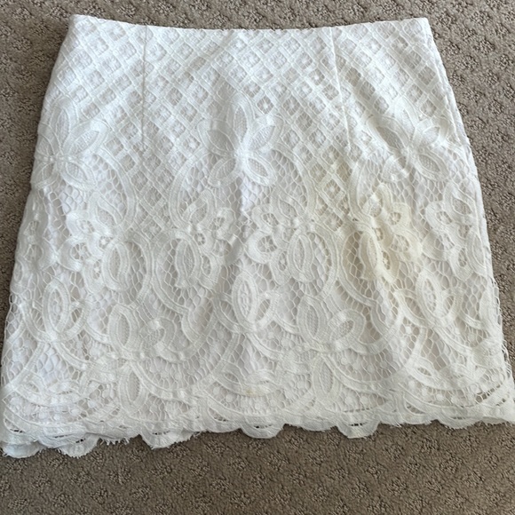 White Lace Free People Mini Skirt - Picture 5 of 5